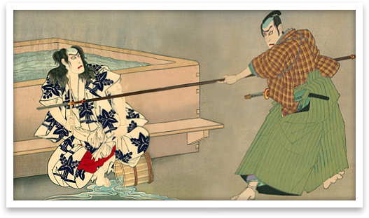 Muso Gonosuke challenges Miyamoto Musashi